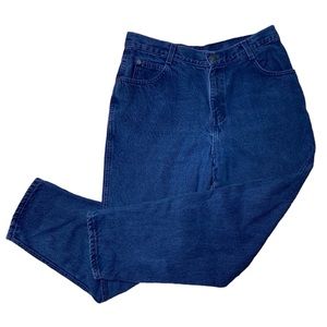 Vintage Gitano Navy Wash High Waisted Tapered Leg Mom Jeans Sz 14P 32X27.5